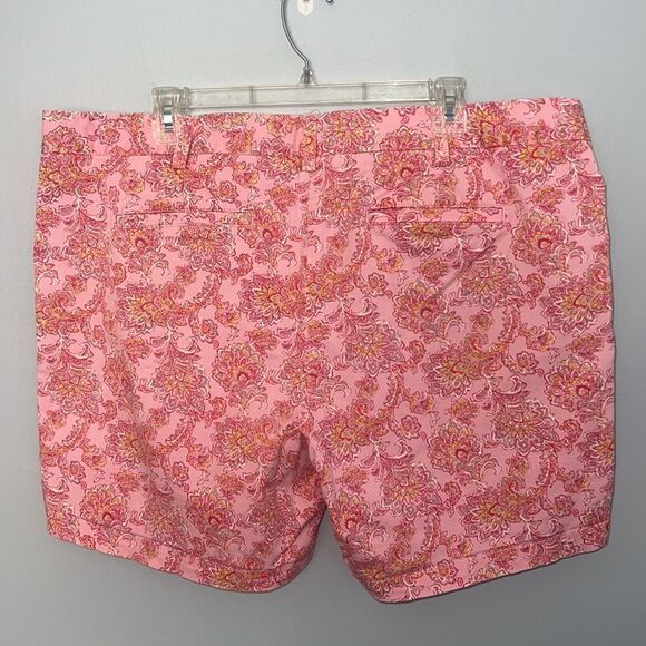 Lands’ End Women’s Plus size 18W 18 W floral paisley pink shorts - Picture 7 of 12